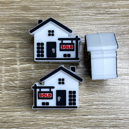Realtor House w/Sold Sign 3D Silicone Focal - RD Creations Exclusive
