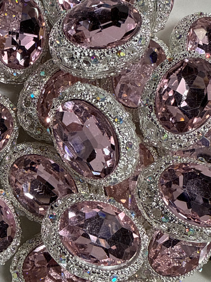 Cuentas de diamantes de imitación ovaladas