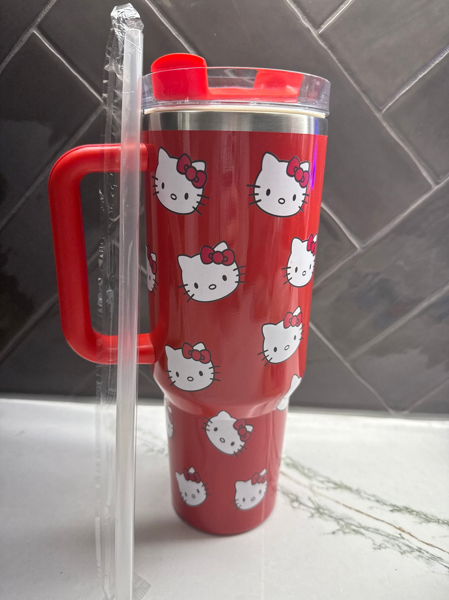 40oz Red Hello Kitty Tumbler