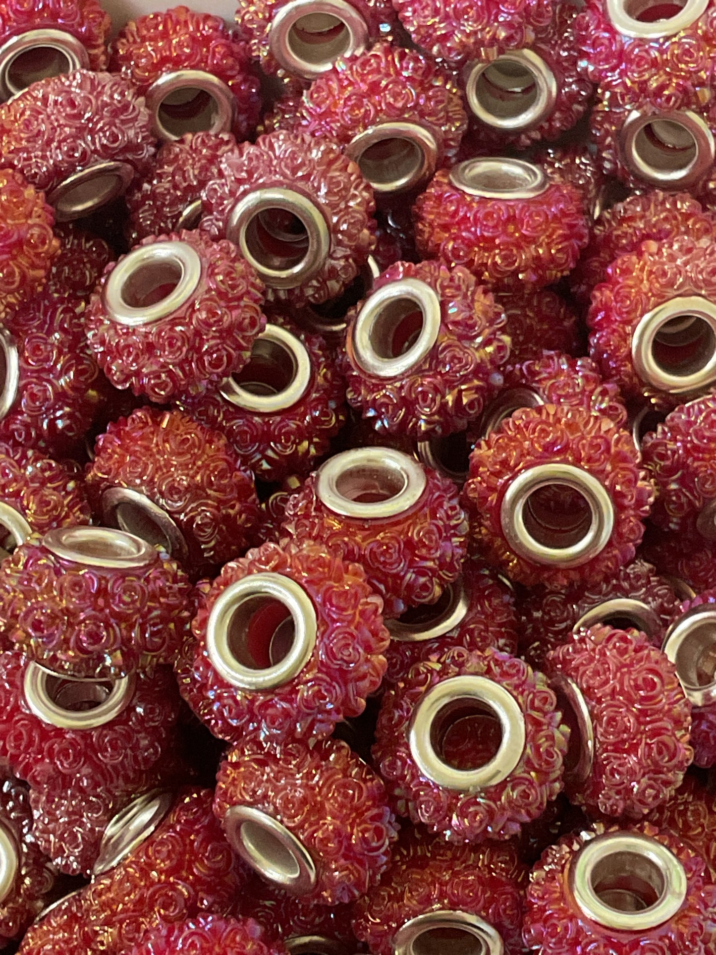 10pk Acrylic Rose Spacers Beads-12mm