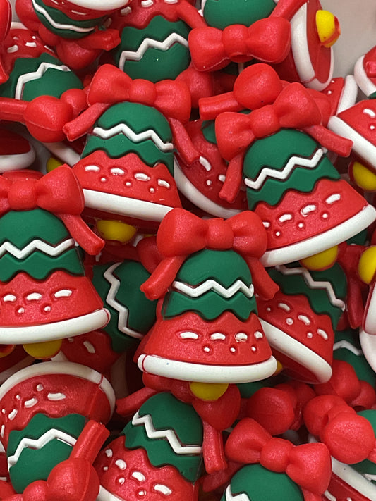 3d Christmas Bell Silicone Focal