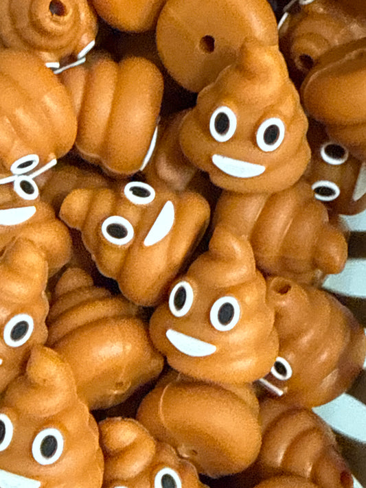 Emoji de caca 3D de silicona focal