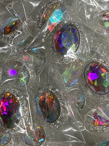 Cuentas de diamantes de imitación ovaladas