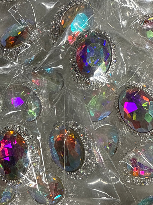 Cuentas de diamantes de imitación ovaladas