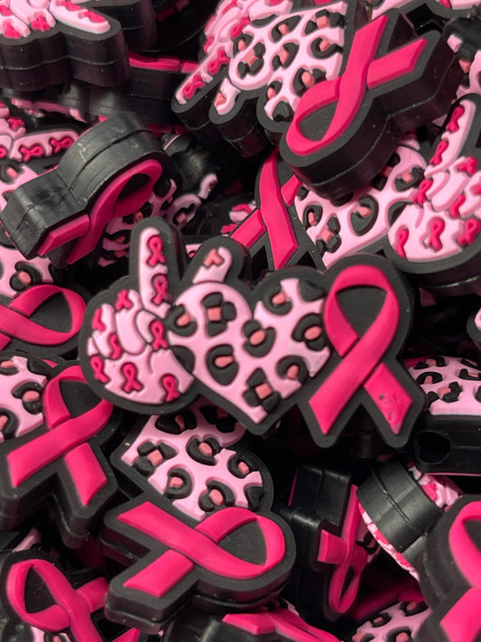 Peace Love Cancer Awareness Silicone Bead