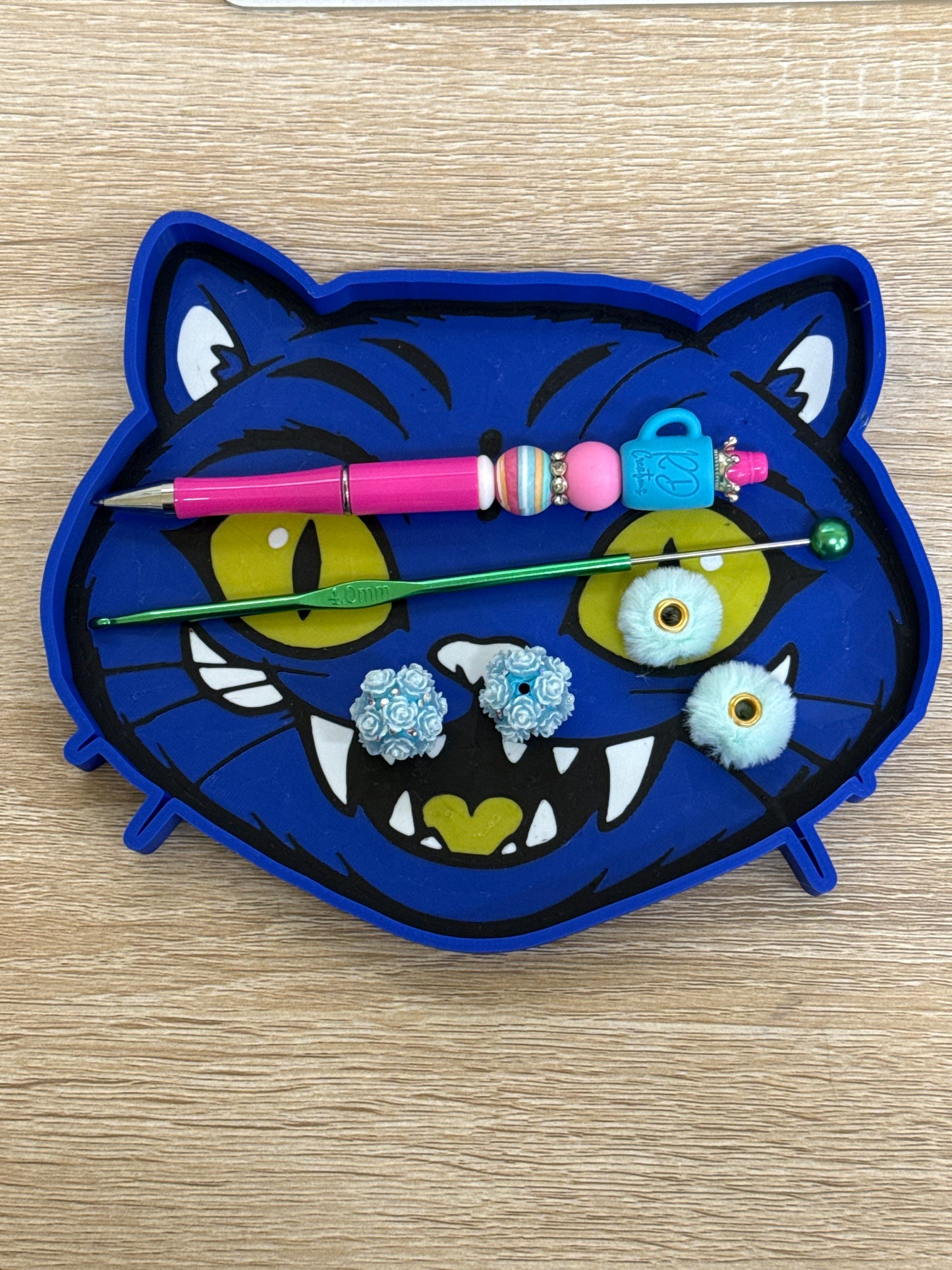 Derpy Tiger 9x6 Bead or Catch All Tray-custom designs available (email us)