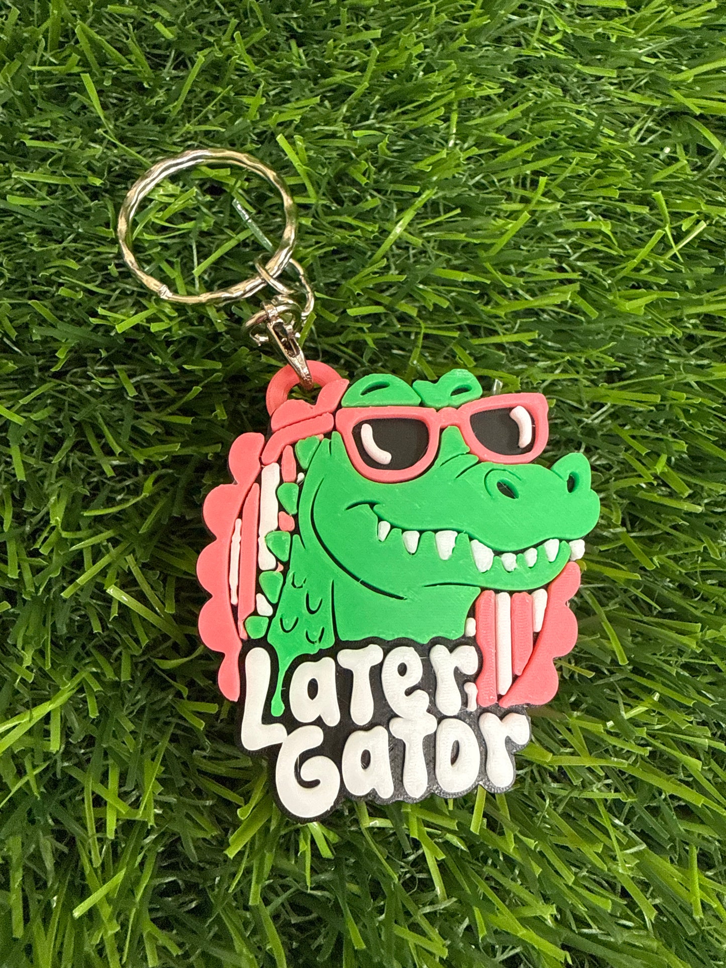 3d Printed Later Gator Keychain- Can Tab Opener- Save your nails