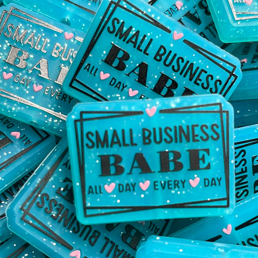 Small Business Babe Turquoise Silicone Focal - Exclusive Collab with TATNCS & A.S Crafts