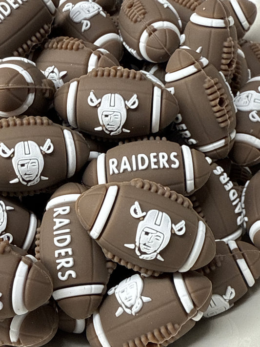 3d WhiteRaiders Football Silicone Focal - Public