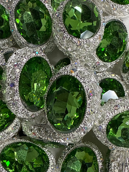 Cuentas de diamantes de imitación ovaladas