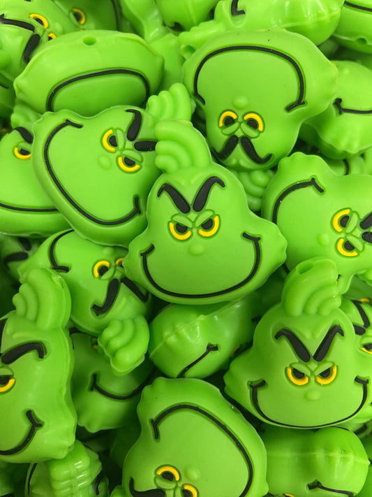 3d Grinch Face Silicone Focal