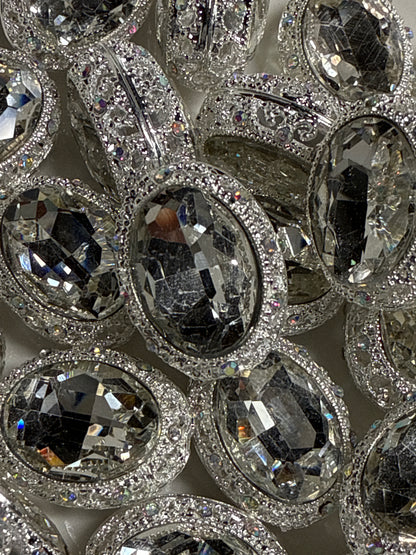 Cuentas de diamantes de imitación ovaladas