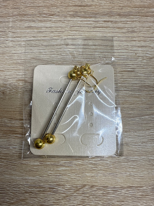 Gold Beadable Earring Bars - 2pc set