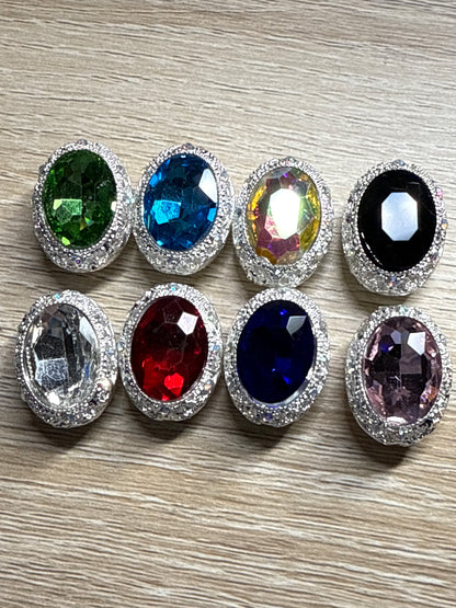 Cuentas de diamantes de imitación ovaladas