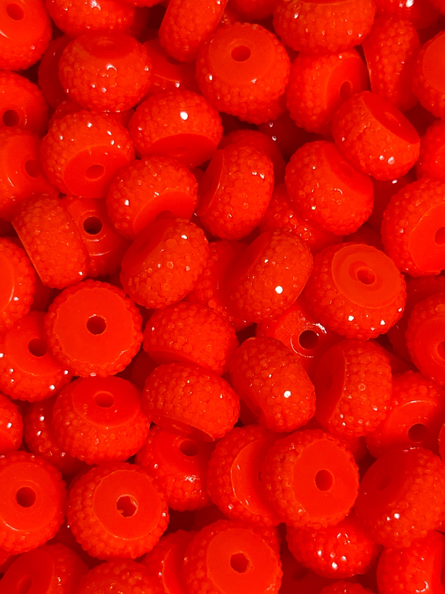 10pk Orange Bling Spacers Beads-12mm