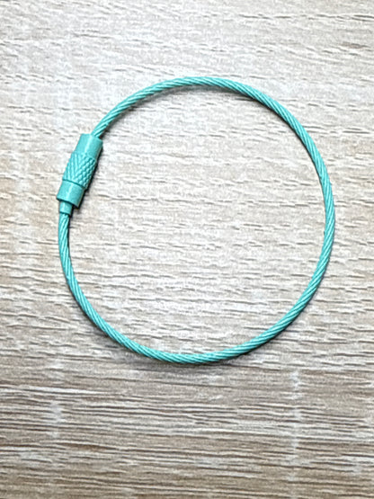 Steel Wire Keyring Steel Cable - 15cm - 1 piece