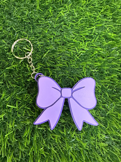 3d Printed Lilac & Purple Bow  Keychain- Can Tab Opener- Save your nails