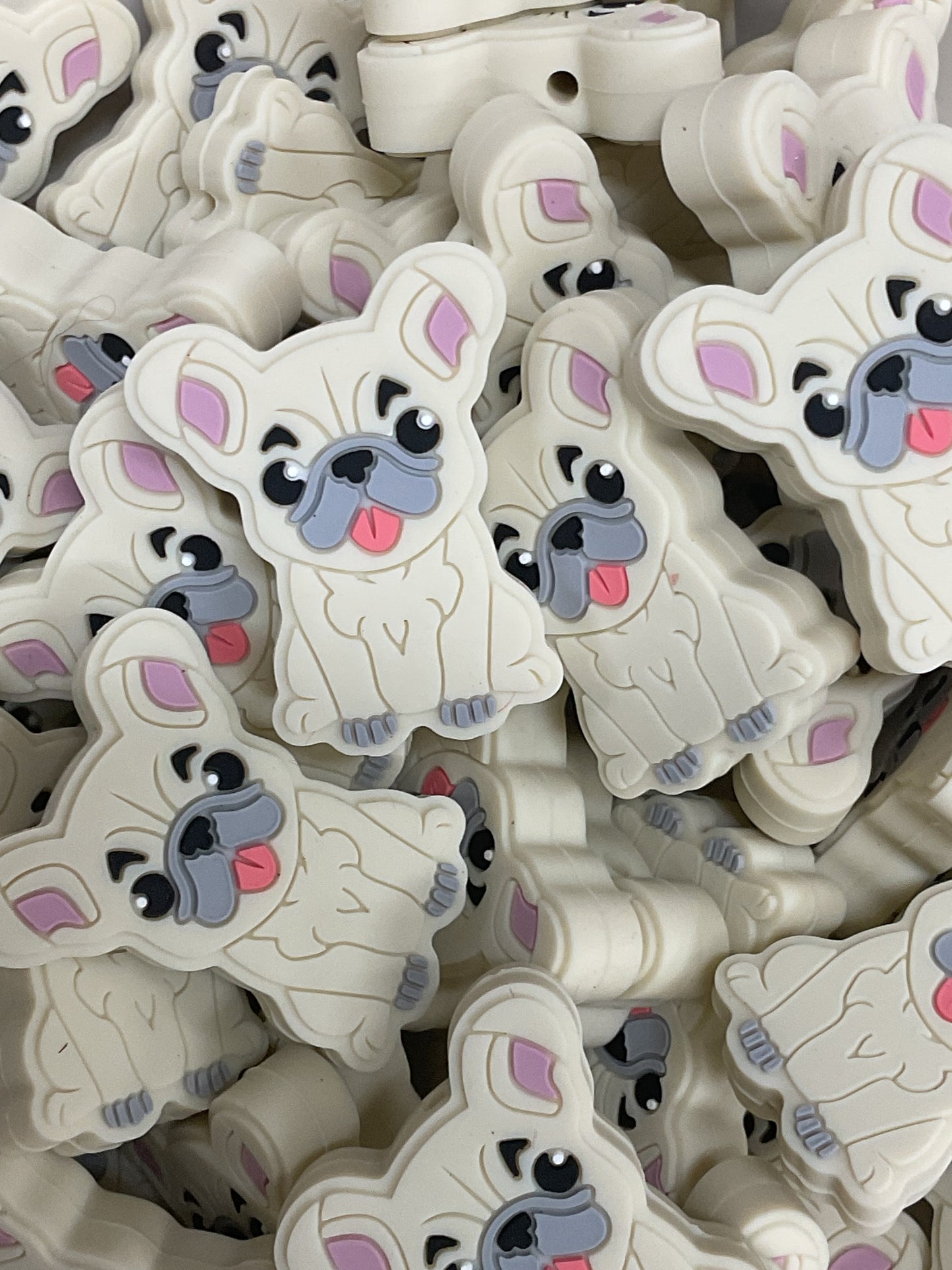 Bulldog / Frenchie Cream Silicone Focal - TaTNCS Exclusive