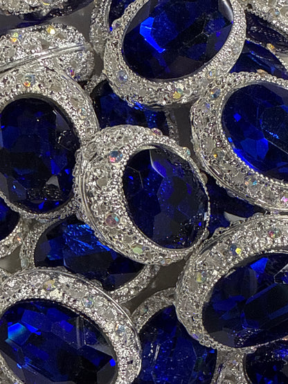 Cuentas de diamantes de imitación ovaladas