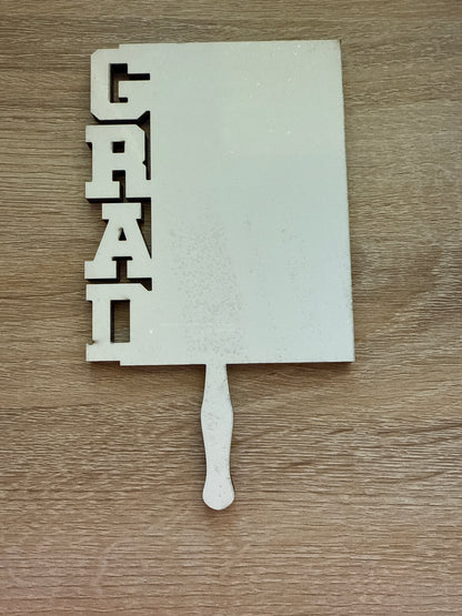Graduation Sublimation Fan Double Sided 10cmx17cm