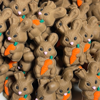Easter Bunny 3D Silicone Focal - Chocolate - Exclusive Collab with TaTNCS & AS Craft Supply