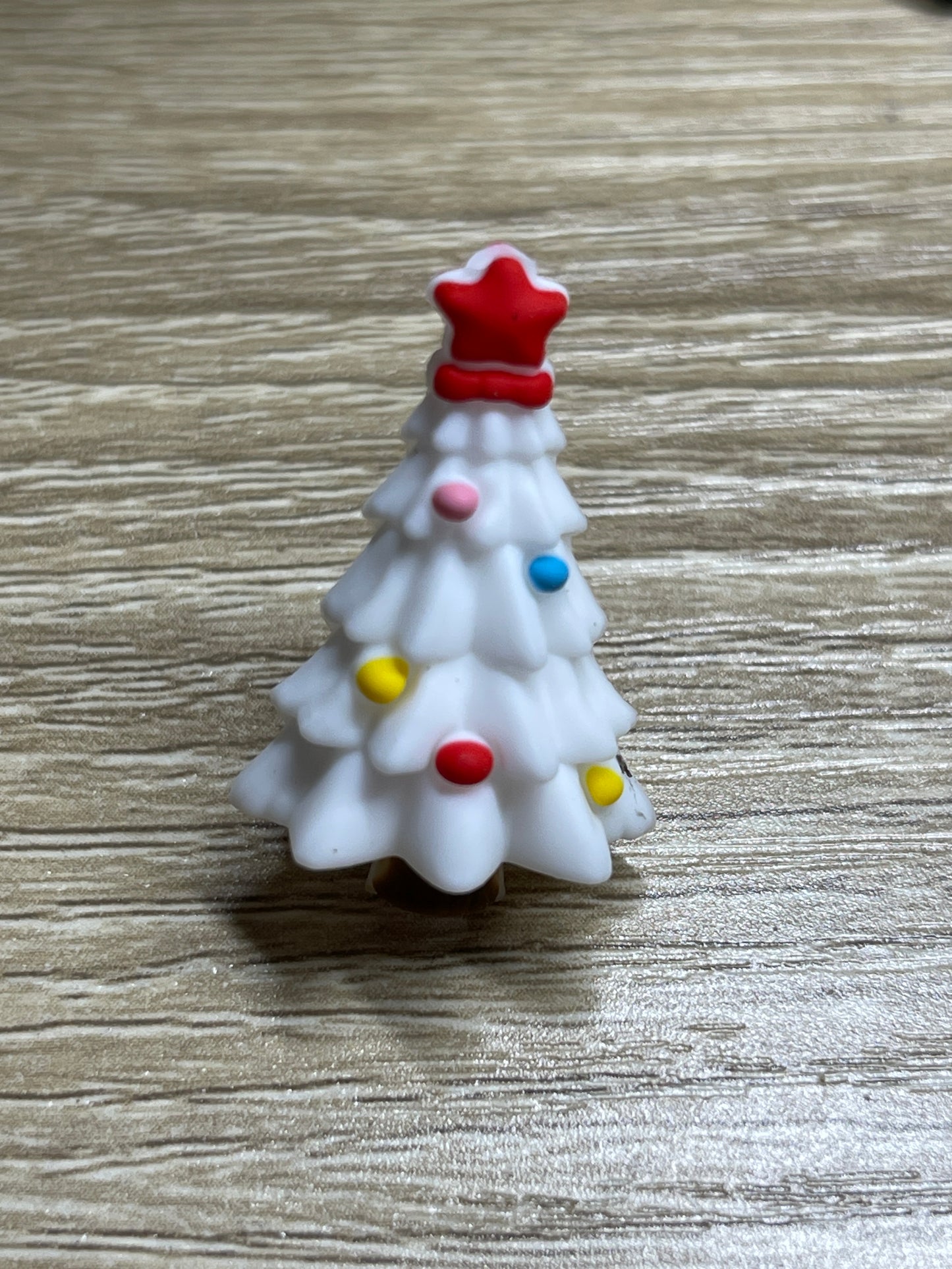 3d White Christmas Tree Silicone Focal