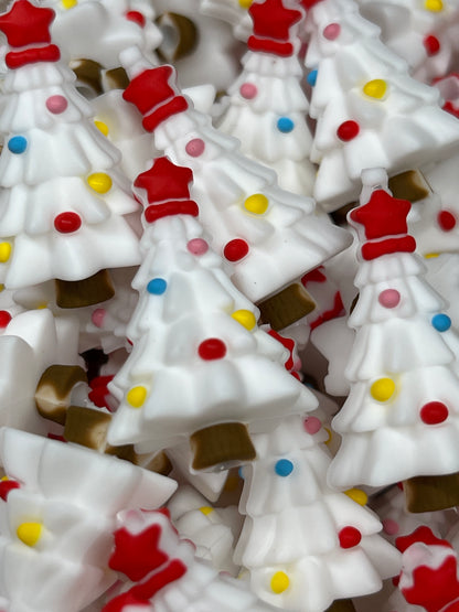 Christmas Tree 3d White Silicone Focal