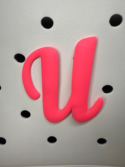 RDBOGGLETS Pink-  Decorative Alphabet Lettering Accessories Compatible with Bogg Bags