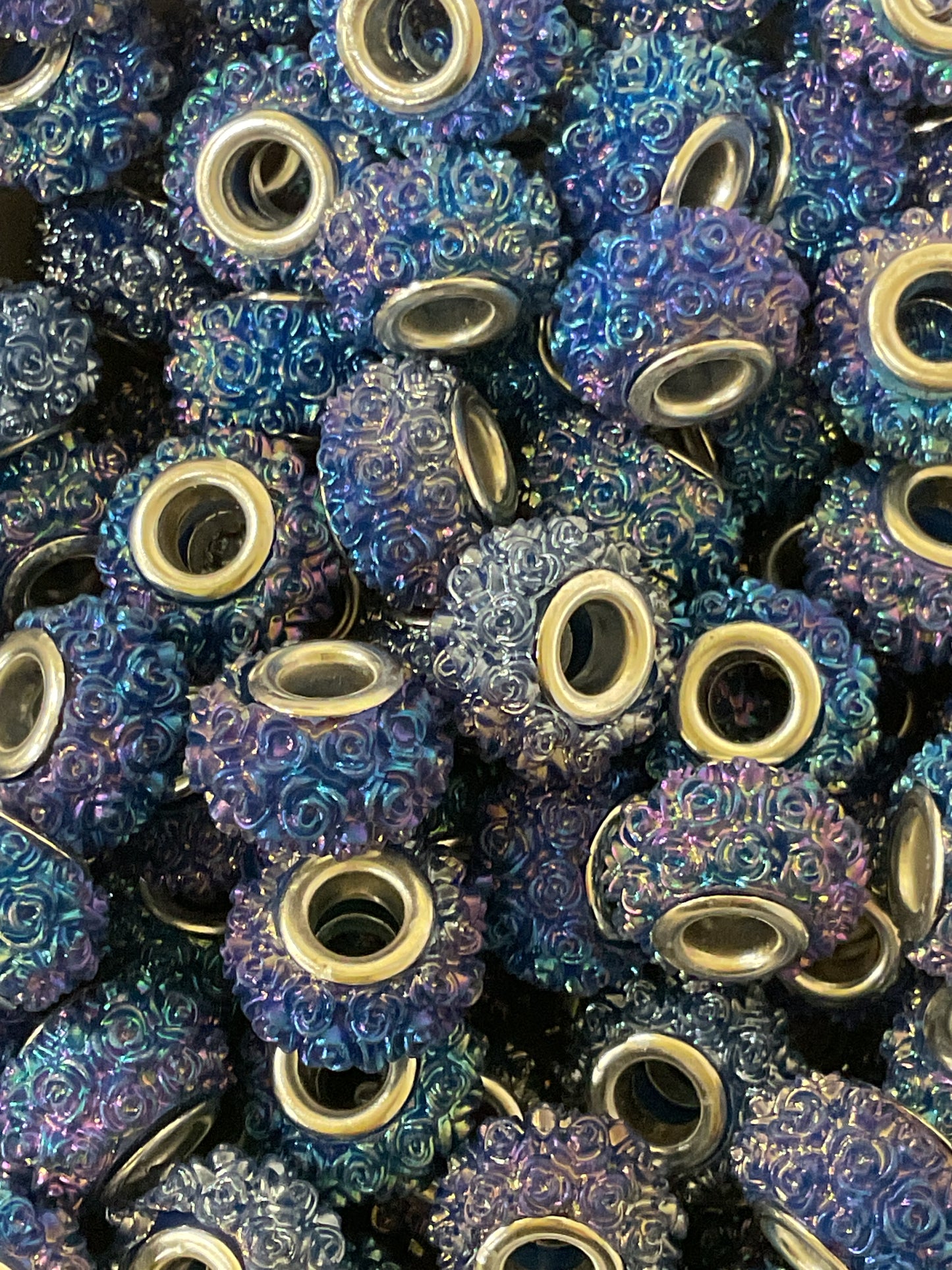 10pk Acrylic Rose Spacers Beads-12mm