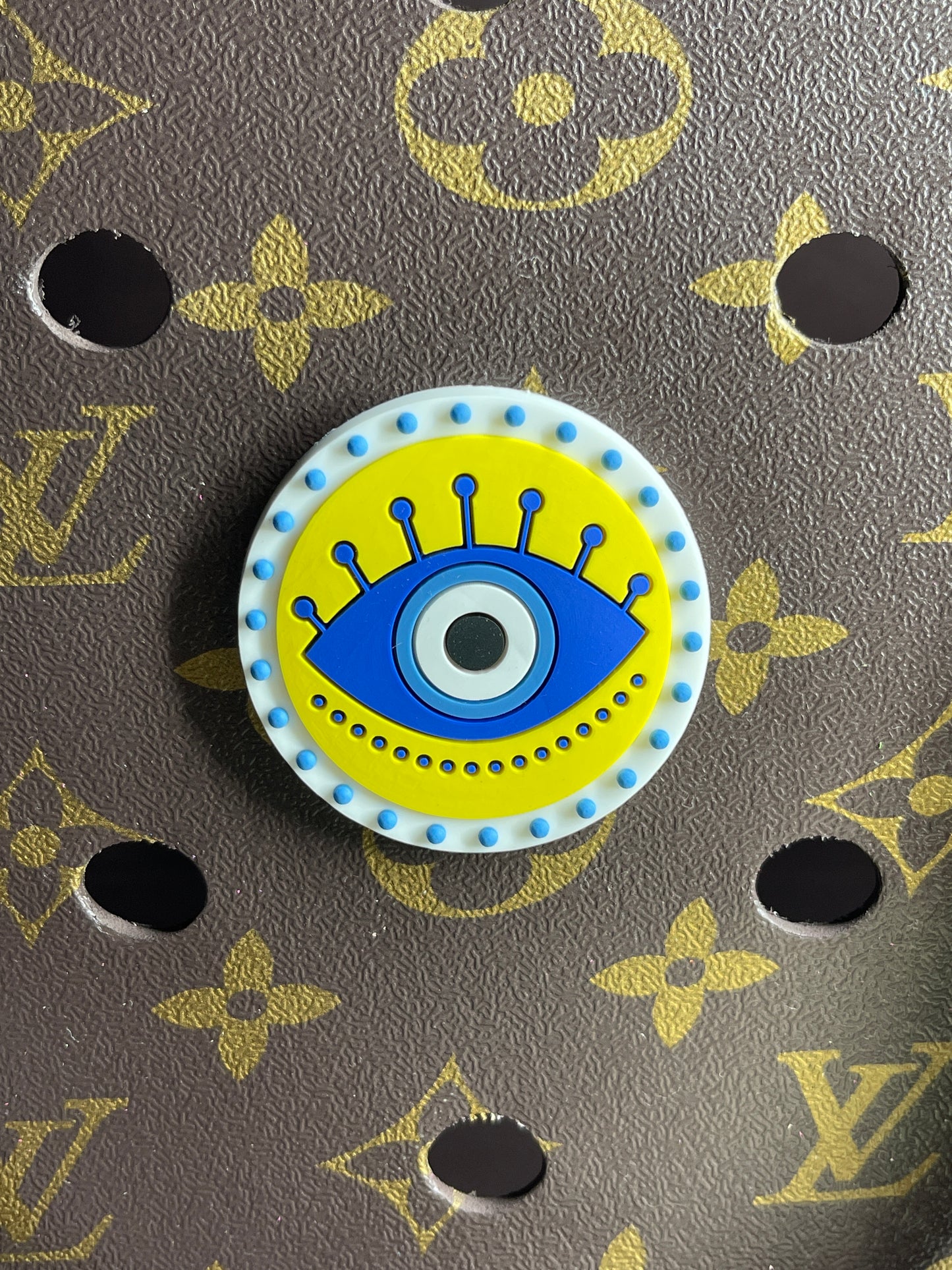 Evil Eye Yellow/Blue Bogg Bag Charm - Exclusive to RD Creations