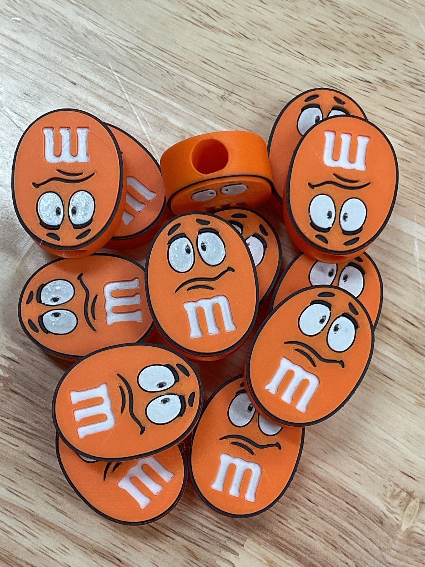 RDM&M Orange Straw Topper 3D Printed