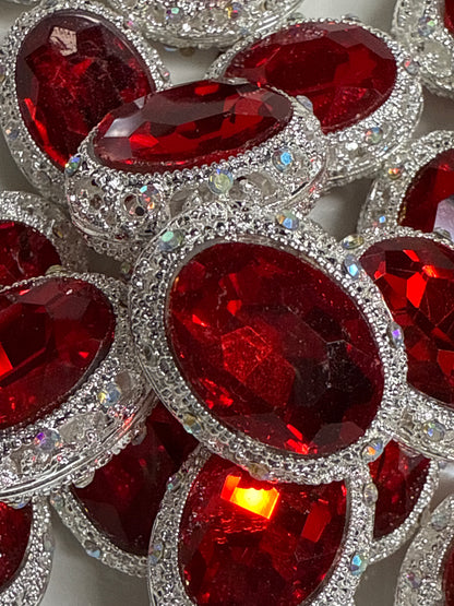 Cuentas de diamantes de imitación ovaladas