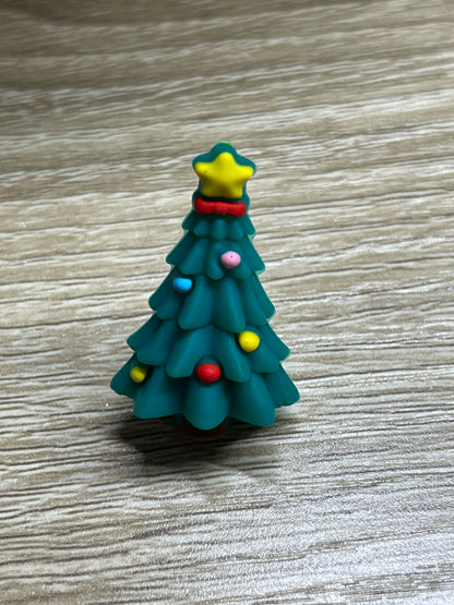 Christmas Tree 3D Green Silicone Focal