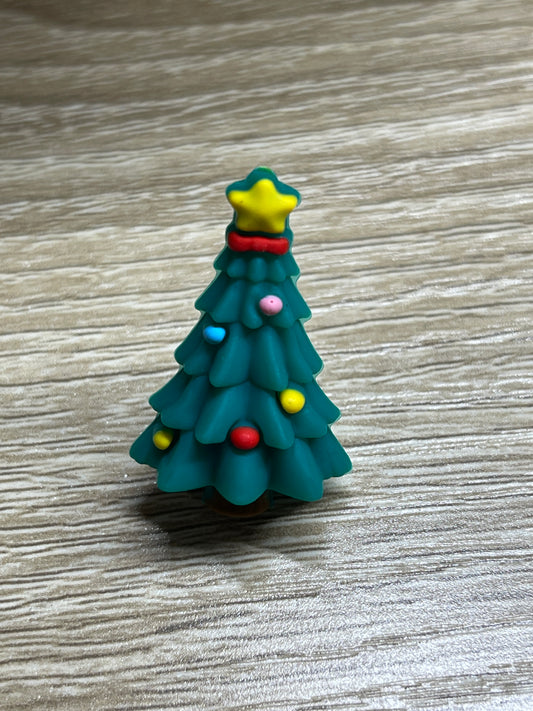 Árbol de Navidad verde 3D de silicona focal