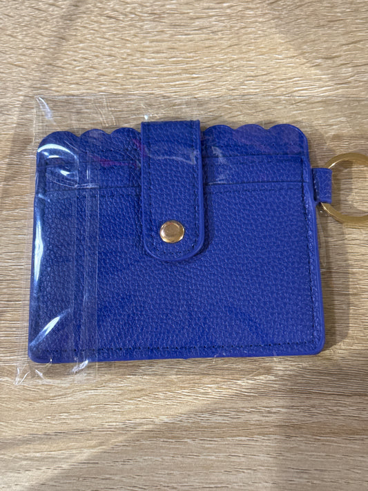 Blue Card Wallet w/Gold Hardware