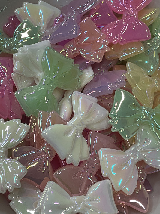 Acrylic Bow 10pk Random 1.5 in width Mix- will have duplicates