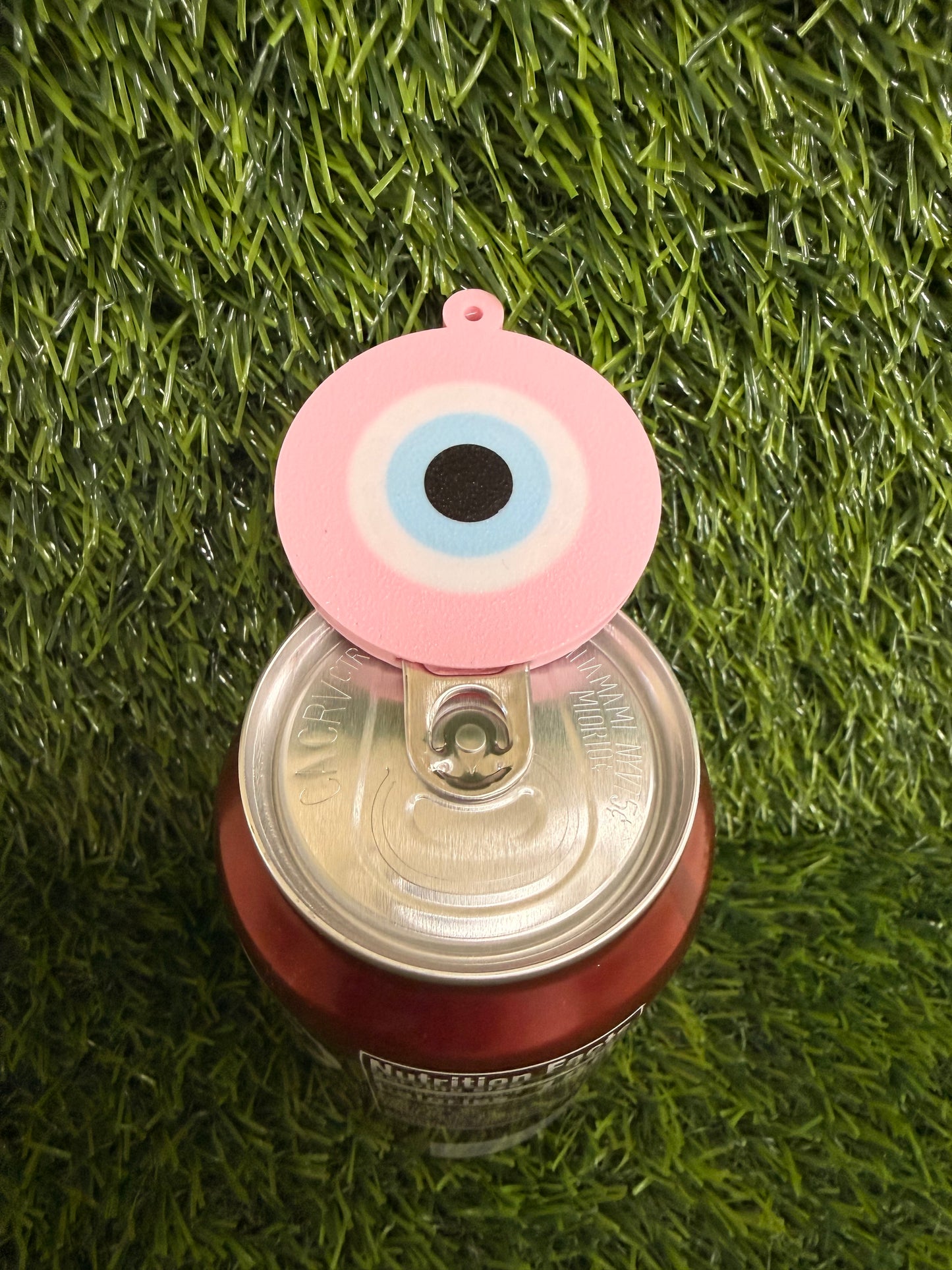 3d Printed Pink Evil Eye Keychain- Can Tab Opener- Save your nails