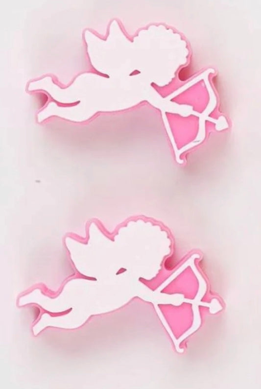 Valentines Pink Cupid Silicone Focal