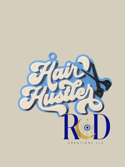Hair Hustler Ready to Ship NFC Weblink Keychain -3D Printed Social Media Scan Tag for Content Creators and Businesses