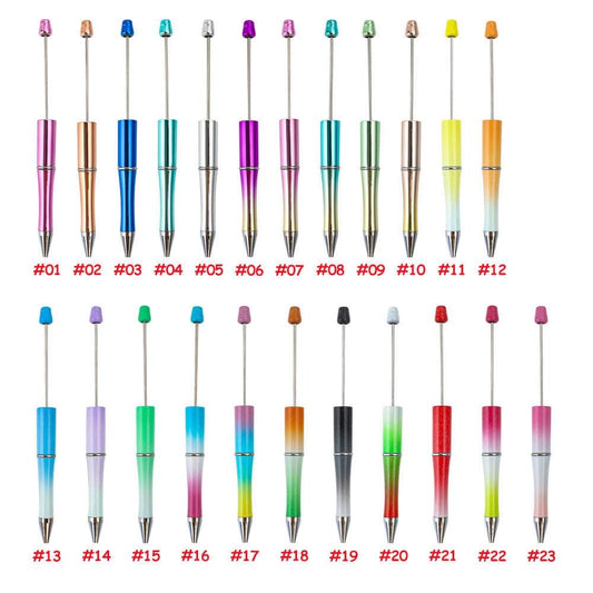 Plastic Beadable Pen Metallic/Ombre Colors