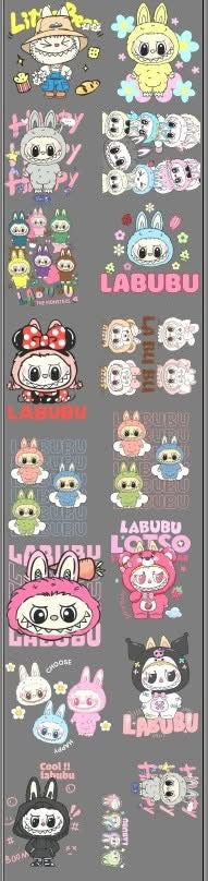 22x100 Labubu Gang Sheet RTS 15 adult prints 2 youth prints