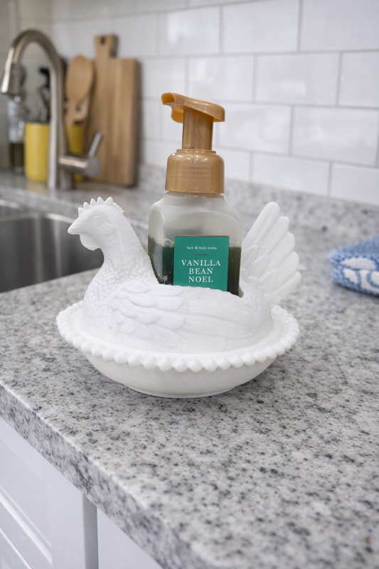 Pre-Order 3d PLA Printed Hen on a Nest BBW Foaming Soap Holder - At checkout leave color choice in notes -TAT 2-4 days