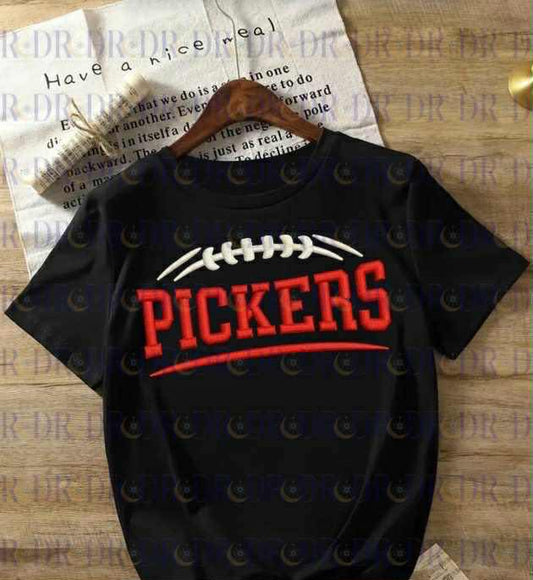 Pickers Half Football Embroidery Effect PNG