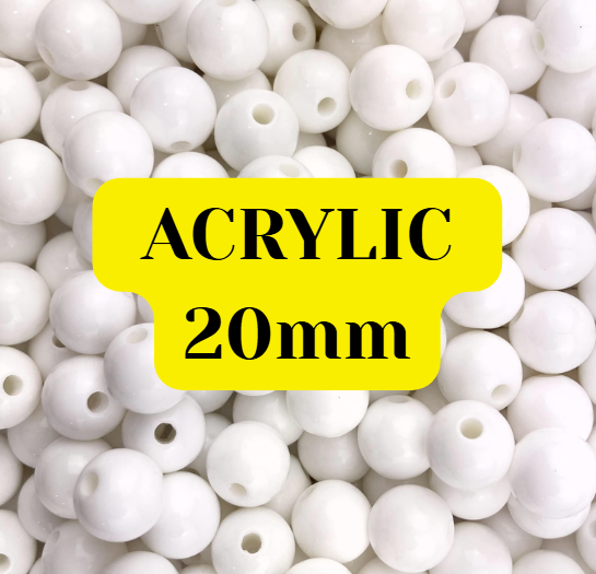 Acrylic Team  Double Sided Bead - 20mm - RD Creations Collab