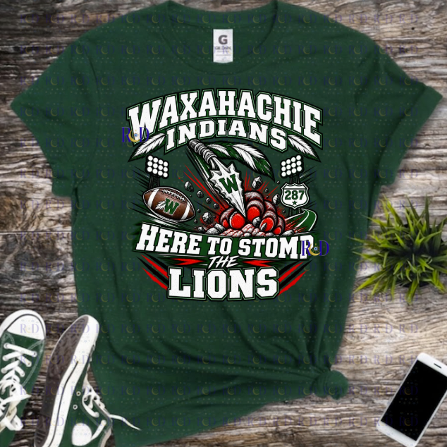 Battle of 287 Waxahachie Indians vs Ennis Lions Digital Download PNG