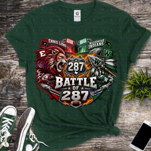 Battle of 287 Waxahachie Indians vs Ennis Lions Digital Download PNG
