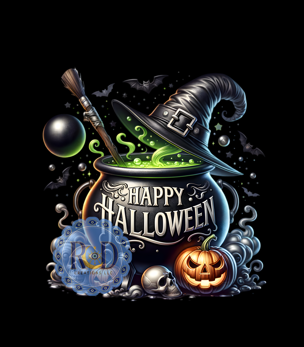 Happy Halloween Cauldron PNG