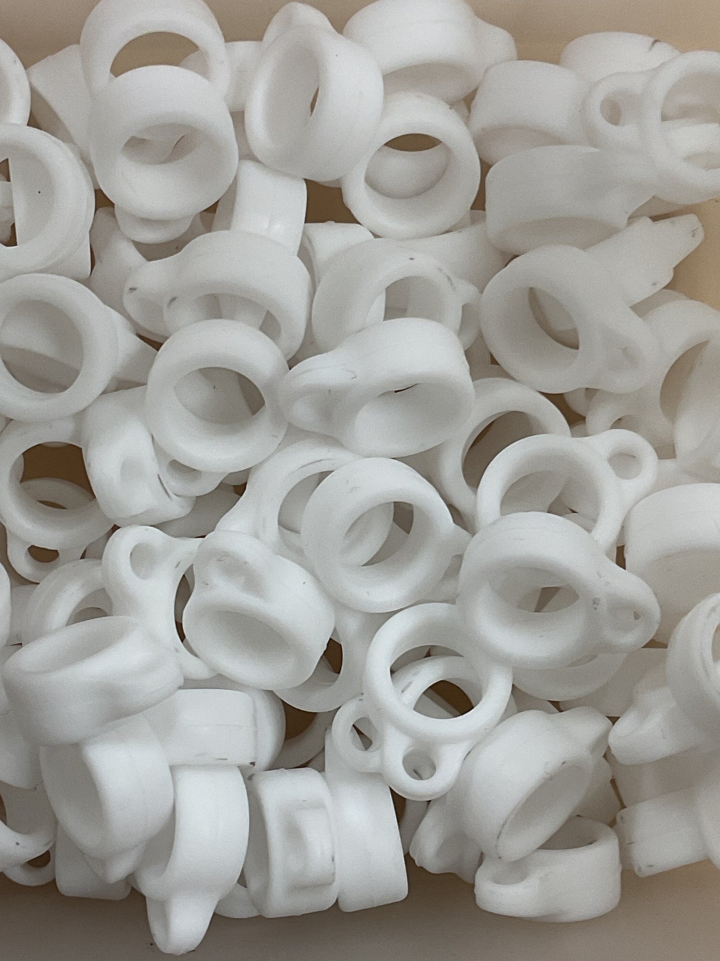 Silicone pen grip for badge reels/lanyards