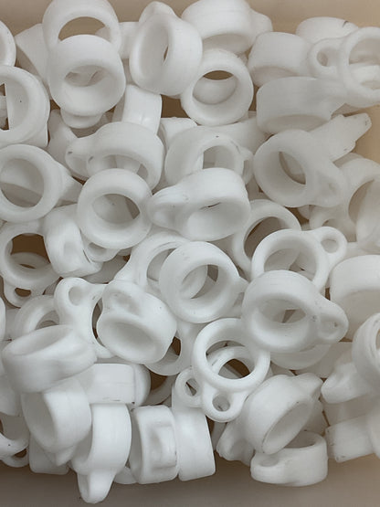 Silicone pen grip for badge reels/lanyards