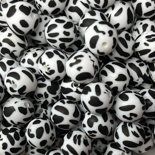 P3 15mm 10 pk Cow Silicone Beads-Catalog P01-06